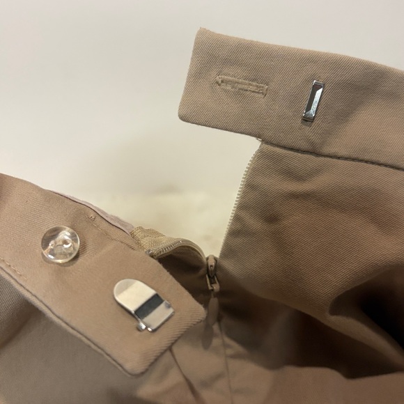 Eileen Fisher Tan Organic Cotton Straight Leg Dress Work Pants Pull On Size 4 - Picture 4 of 6